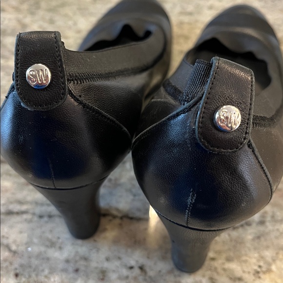 Never Worn ✨ Stuart Weitzman Black Leather Ballerina Pumps Sz 7 - Picture 10 of 10